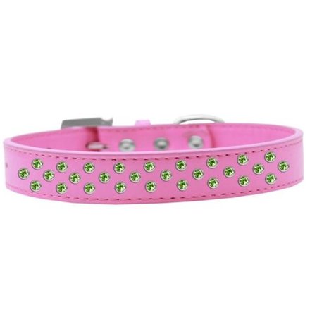 UNCONDITIONAL LOVE Sprinkles Lime Green Crystals Dog CollarBright Pink Size 14 UN796125